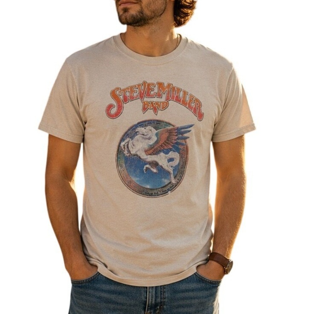 Steve Miller Band Graphic Classic Rock Tee  Mens‎ Medium Prince Peter Collection